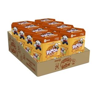 image:imageMeiji Cookies Chocolate Crme Filled  6 oz Pack of 8 64 Bags Total  Bite Sized Cookies with Fun Panda SportsCaramel